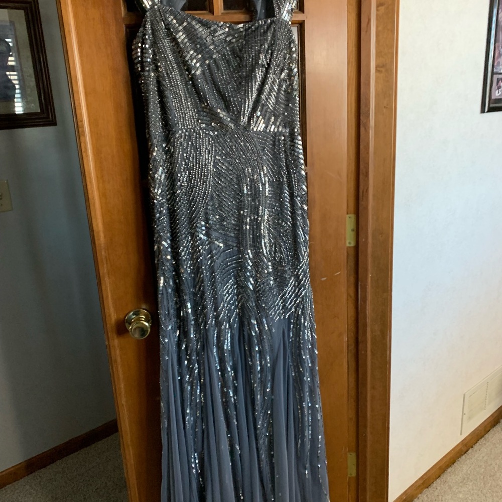 Adrianna Papell long beaded dress